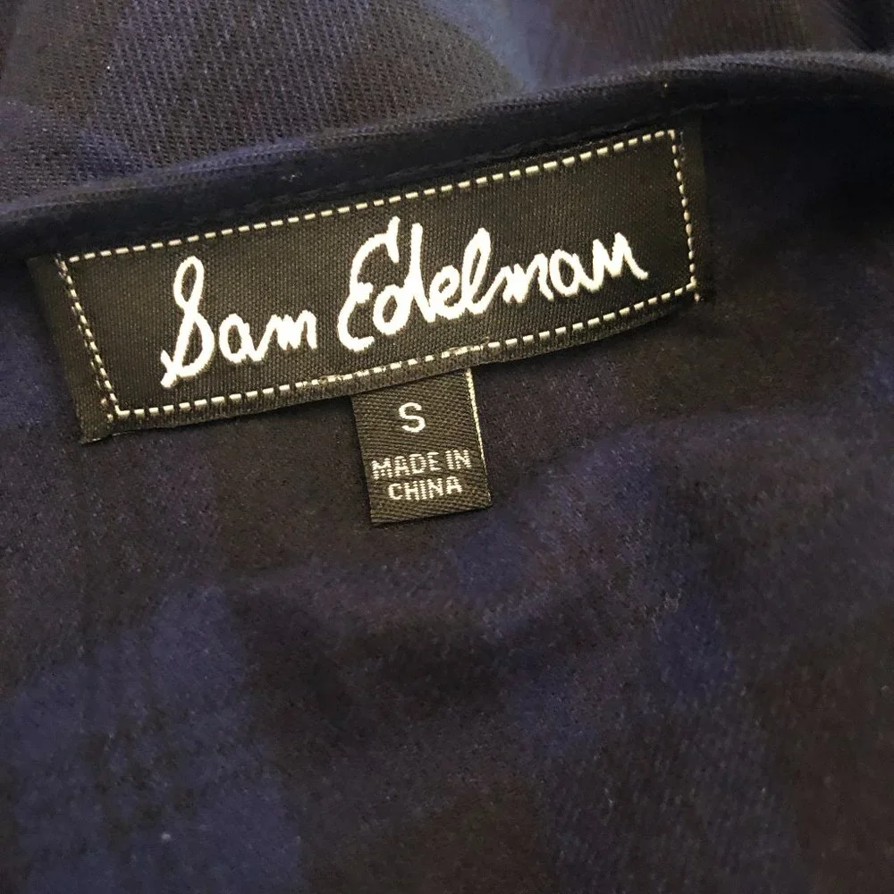 Sam Edelman Plaid Side Slit Chemise